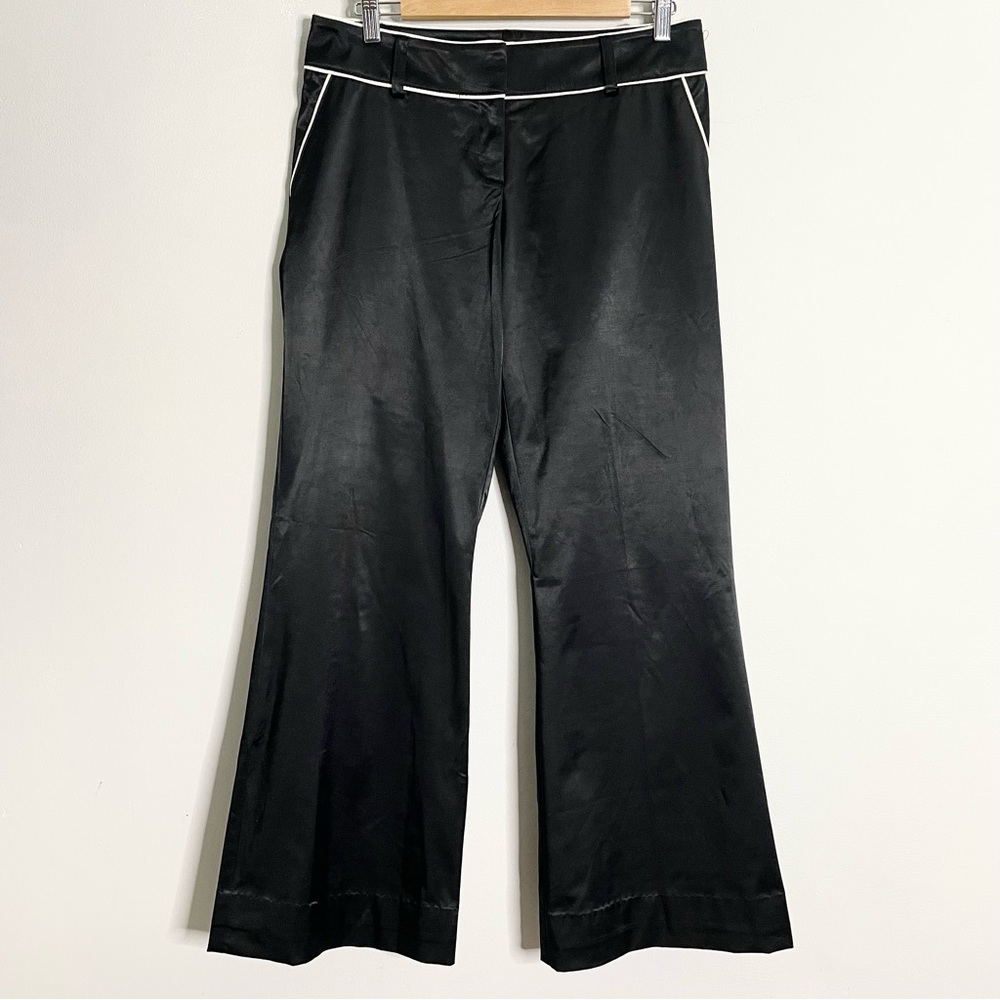 CACHÉ Vintage Satin Flat Front Wide Leg Pants